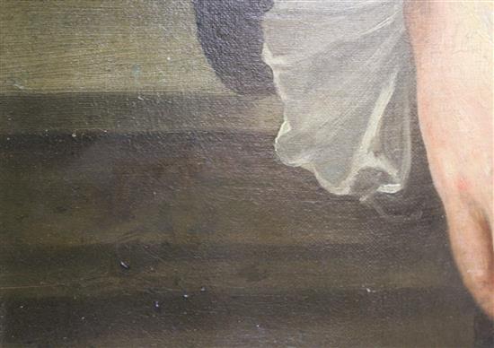 Follower of Richard Wilson (1714-1782), oil on canvas, half-length portrait of a gentleman